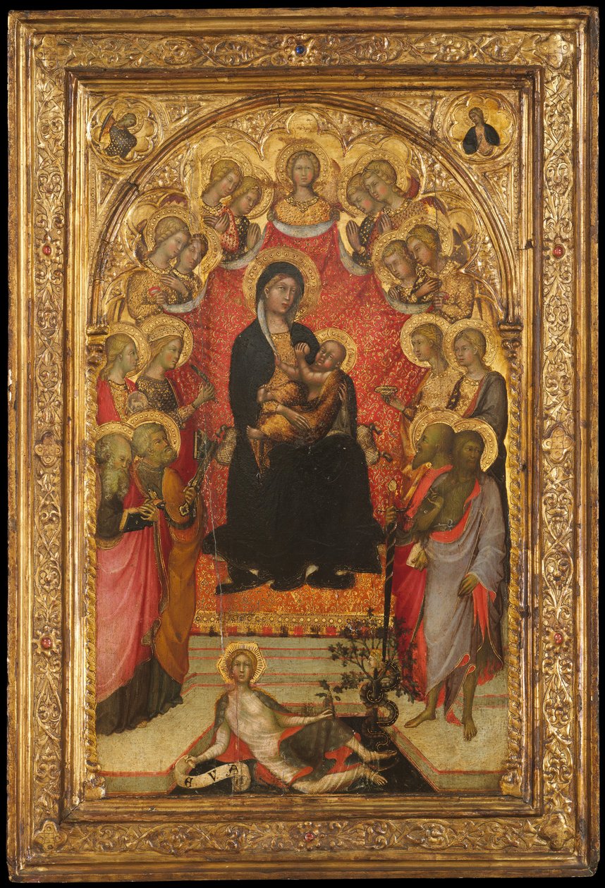 Madonna and Child Enthroned with Saint John the Evangelist, Saint Peter ...