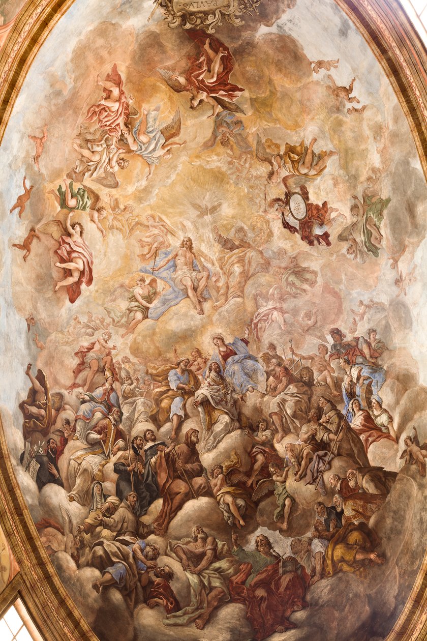 Cathedral of San Cataldo, Chapel of San Cataldo, Vault Frescoed with the Glory of San Cataldo, Taranto, Puglia by Paolo di Matteis