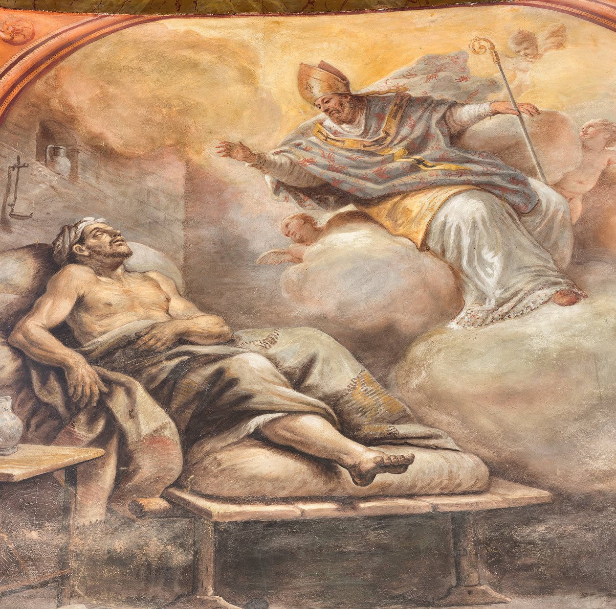 Frescoes by Paolo de Matteis Dated 1714, Depicting the Life of the Saint, Chapel of San Cataldo by Paolo di Matteis