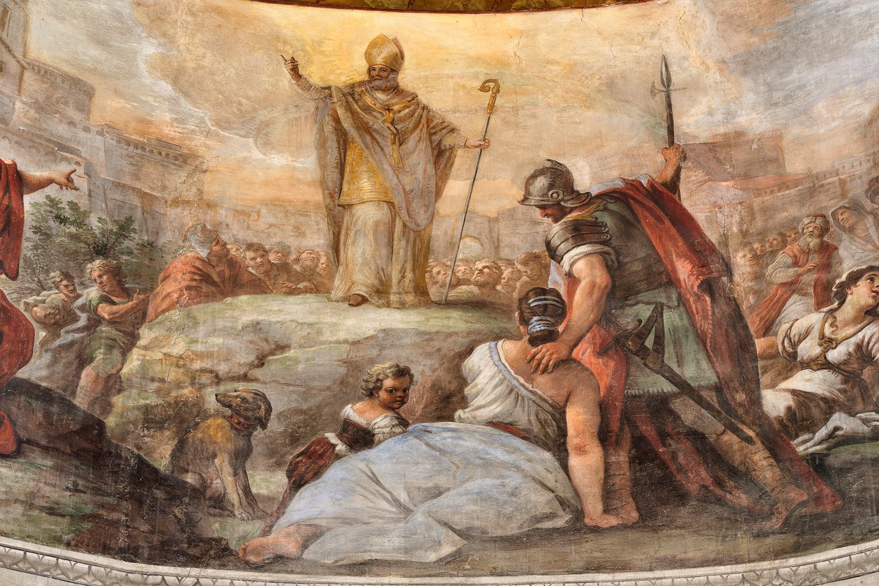 Frescoes by Paolo de Matteis Dated 1714, Depicting the Life of the Saint, Chapel of San Cataldo by Paolo di Matteis