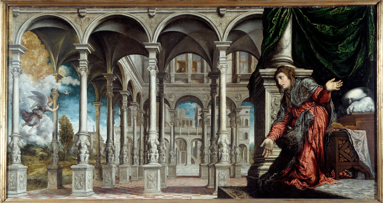 Annunciation by Paris Bordone