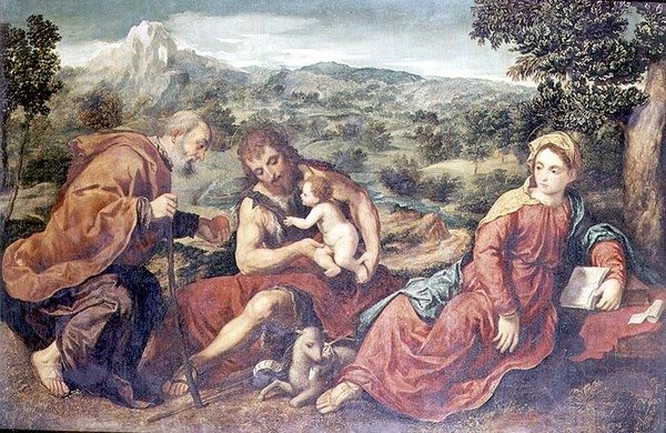 Holy Family with St. John the Baptist in a Landscape