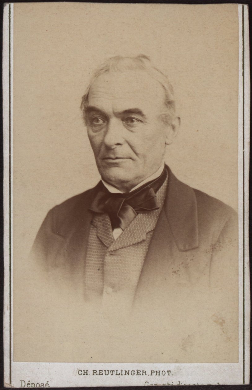 Portrait of the Writer Prosper Mérimée by Paris . Photo studio Reutlinger