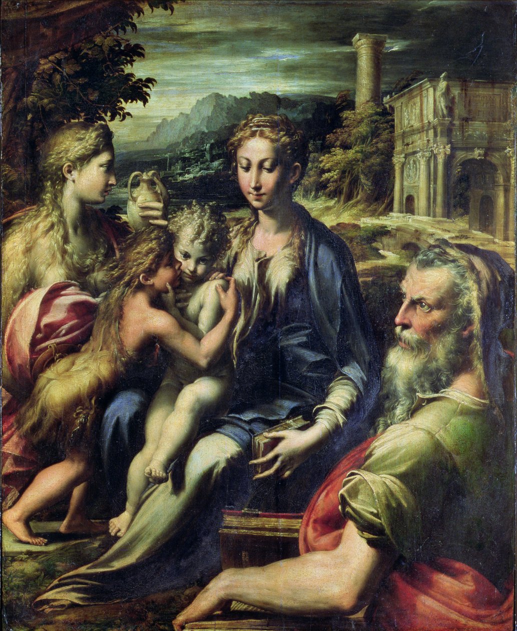 Madonna with Saint Zacharias by Parmigianino