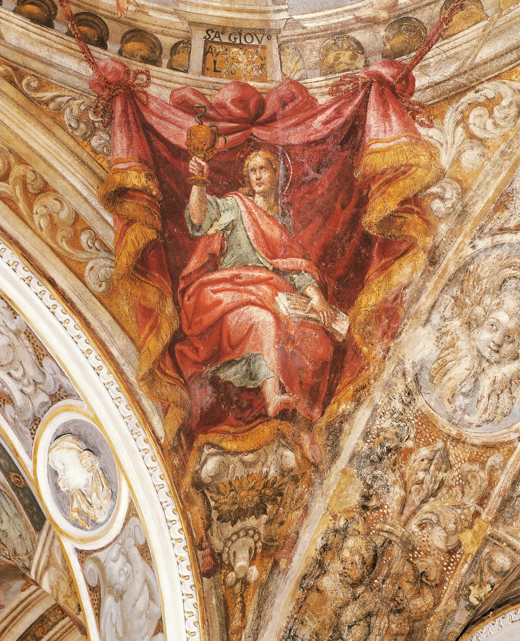 St Hilary of Poitiers by Francesco Mazzola, Known as Parmigianino (1503-1540), Fresco, Church of San Giovanni Evangelista, Parma by Parmigianino