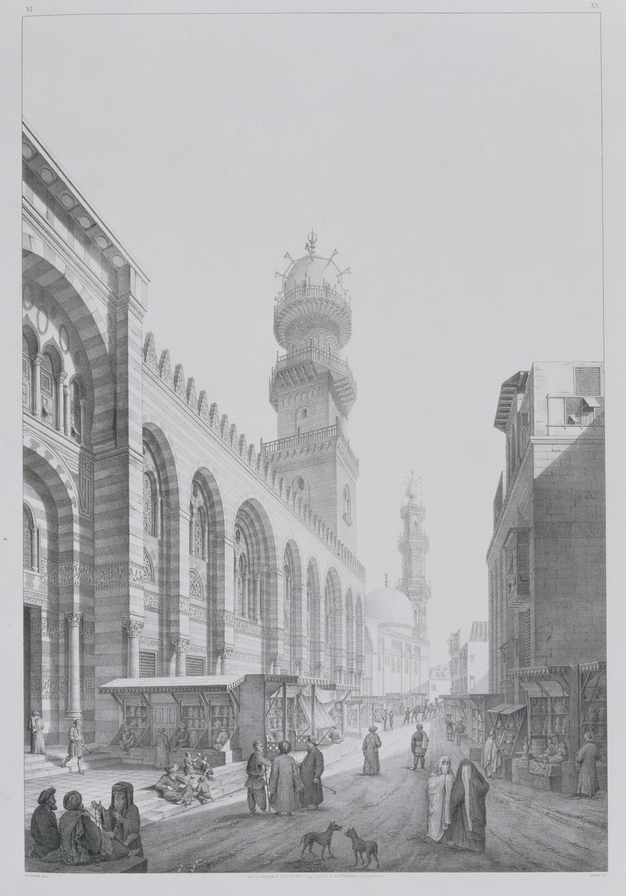 Exterior of the Mosque of Qalaoun, plate 20 from 'Monuments and ...