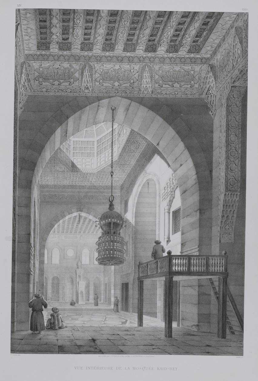 Interior of the Mosque of Kaid-Bey, plate 55 from 