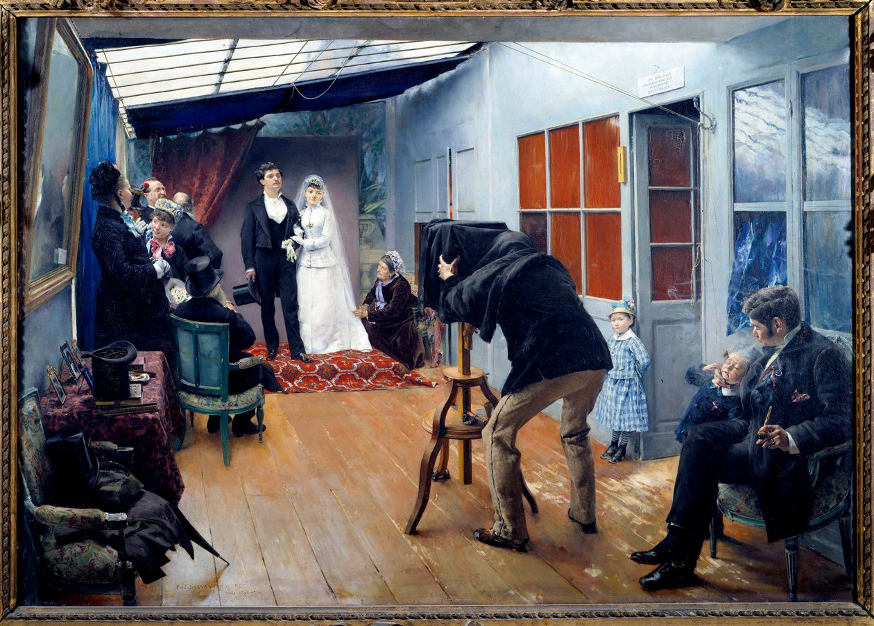 A Wedding with the Photographer in 1879 by Pascal Adolphe Jean Dagnan-Bouveret