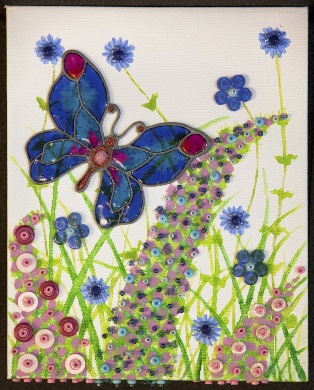 Butterflies, Blue & Purple, 2016 by Pat Scott