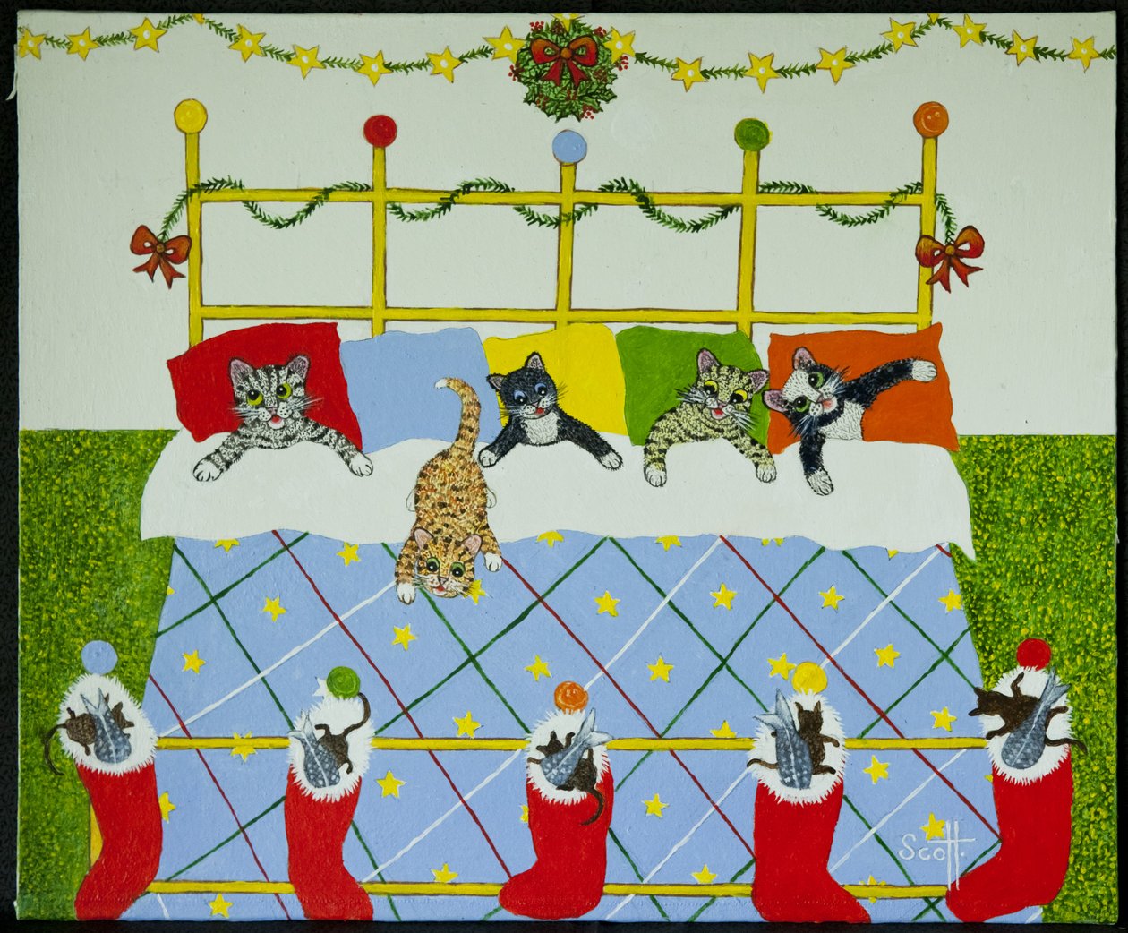 Christmas Morning 5 in a Bed by Pat Scott