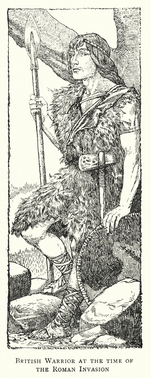 British Warrior at the time of the Roman Invasion by Patten (after) Wilson