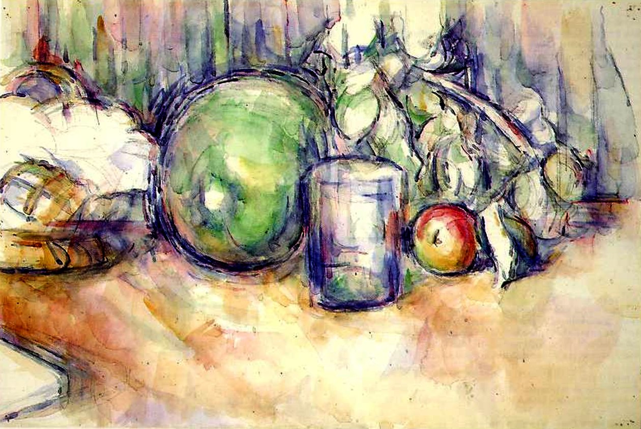 Still Life with a Glass by Paul Cézanne