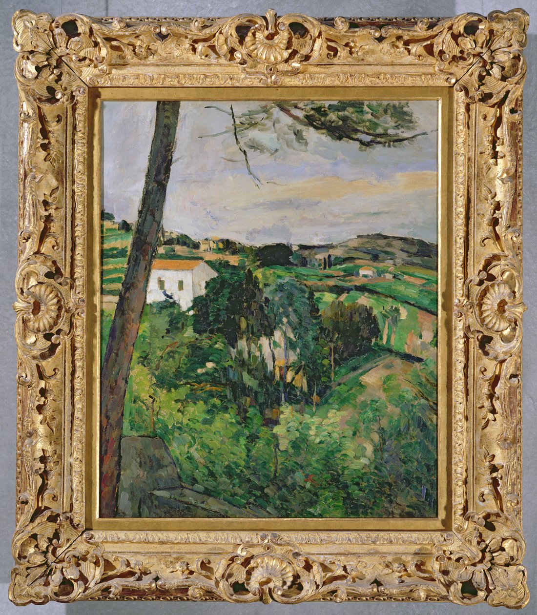 Landscape with Red Roof or The Pine at the Estaque, 1875-76 by Paul Cézanne