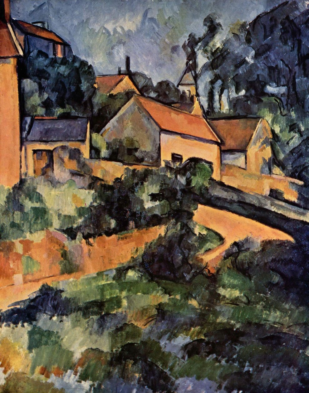 Street Curve in Montgeroult by Paul Cézanne