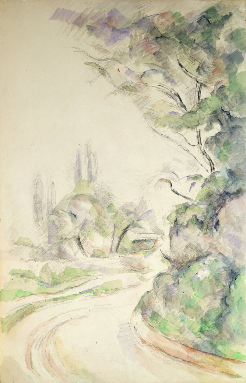 The Winding Road, c.1900-06 by Paul Cézanne