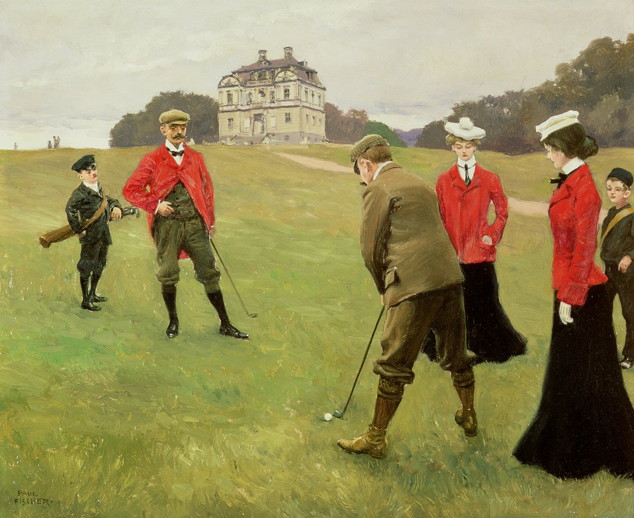 Golf Players at Copenhagen Golf Club by Paul Fischer
