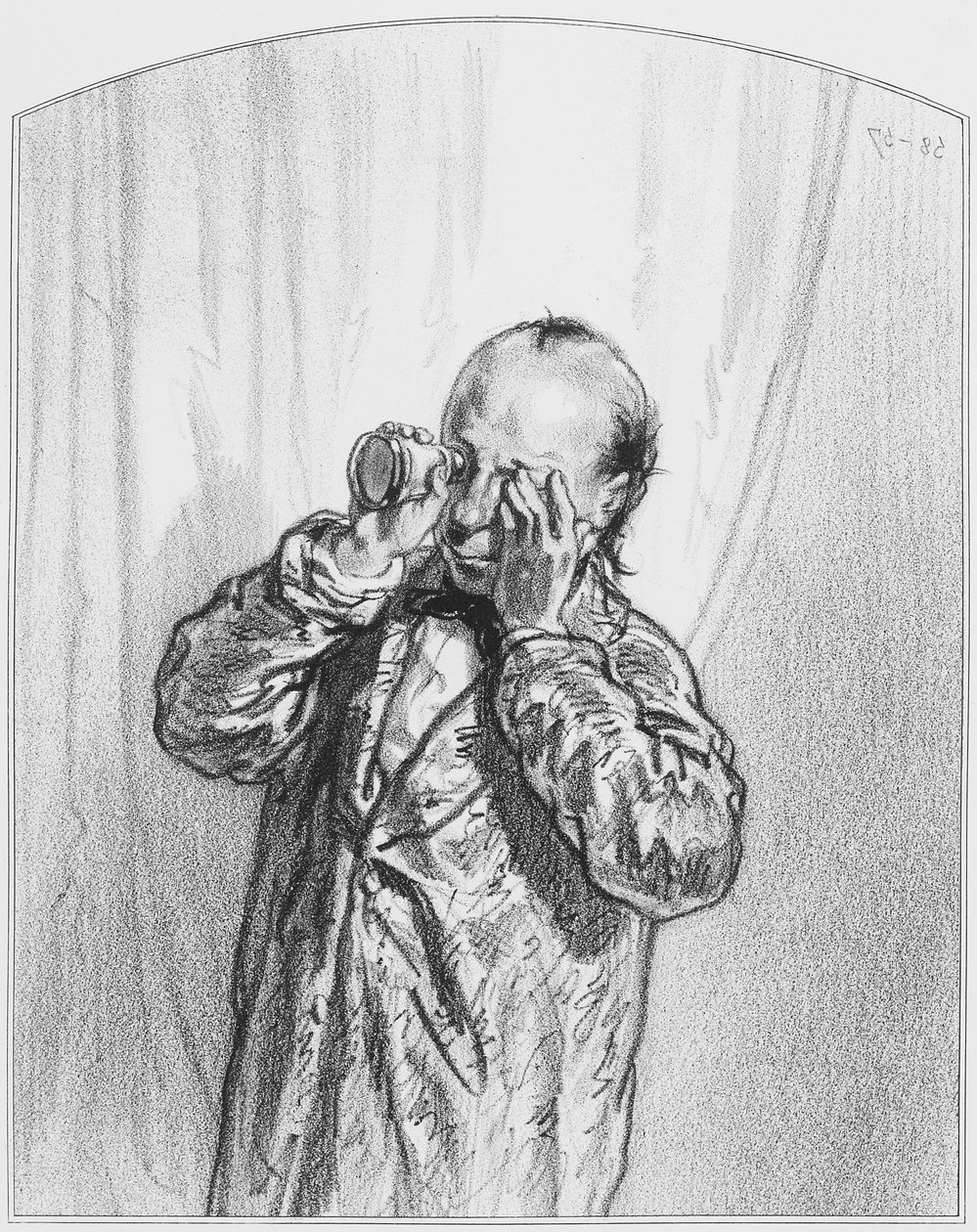 Les Voisine, Plate 9 from Les Toquades by Paul Gavarni
