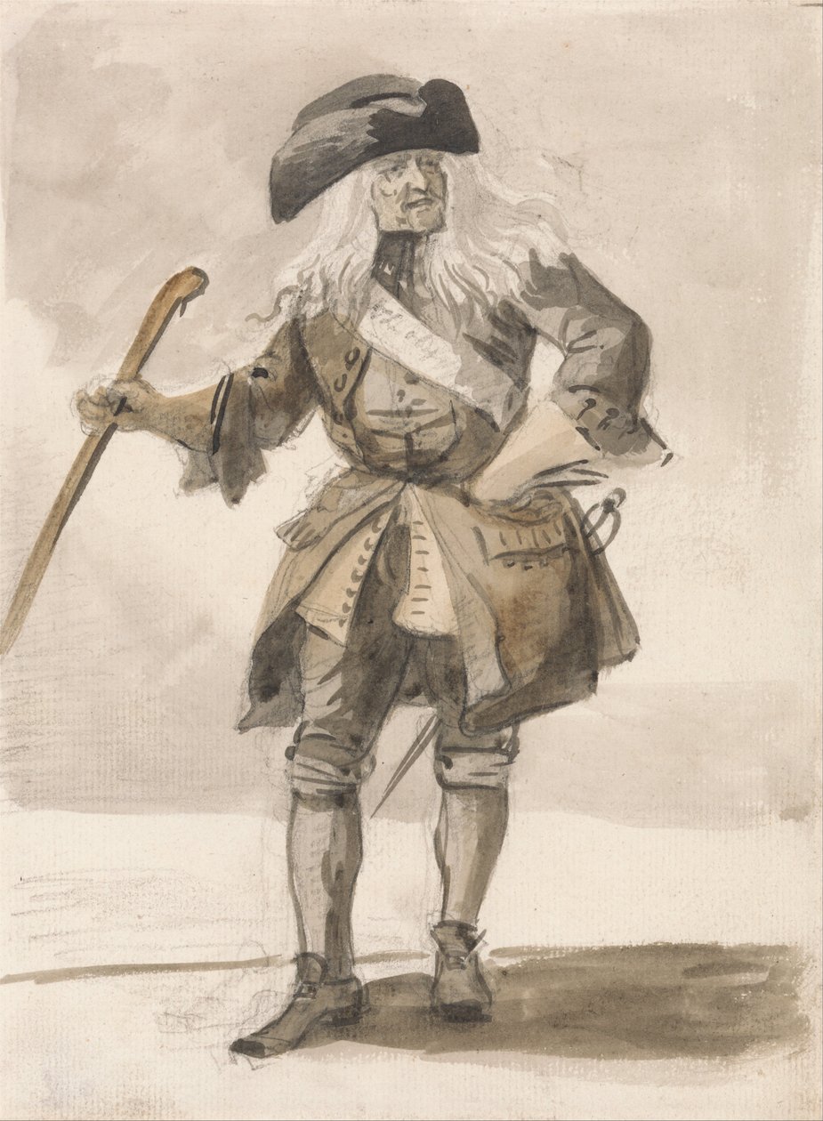 London Cries: A Man Swaggering by Paul Sandby