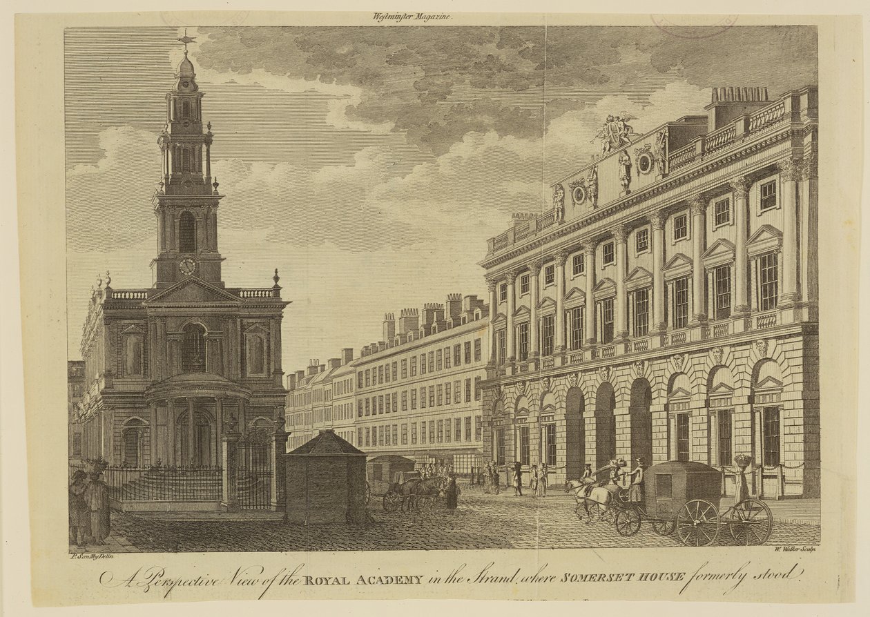 Perspective View of the Royal Academy of Arts, Engraved by W. Walker by Paul Sandby