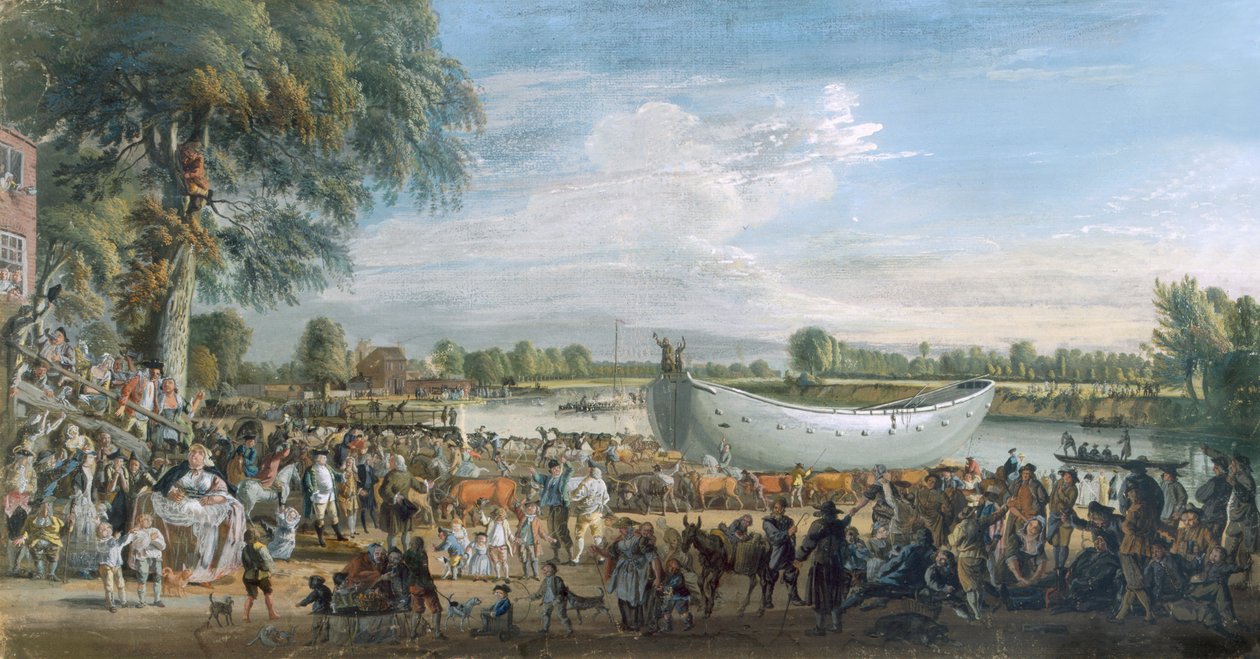 The Chinese Junk on its Way to Virginia Water, c.1753 by Paul Sandby