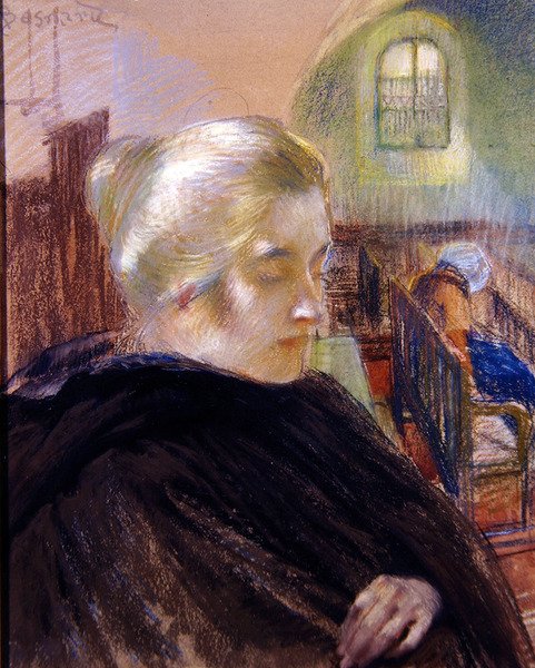 Portrait of Madame Besnard by Paul Albert (attr. to) Besnard
