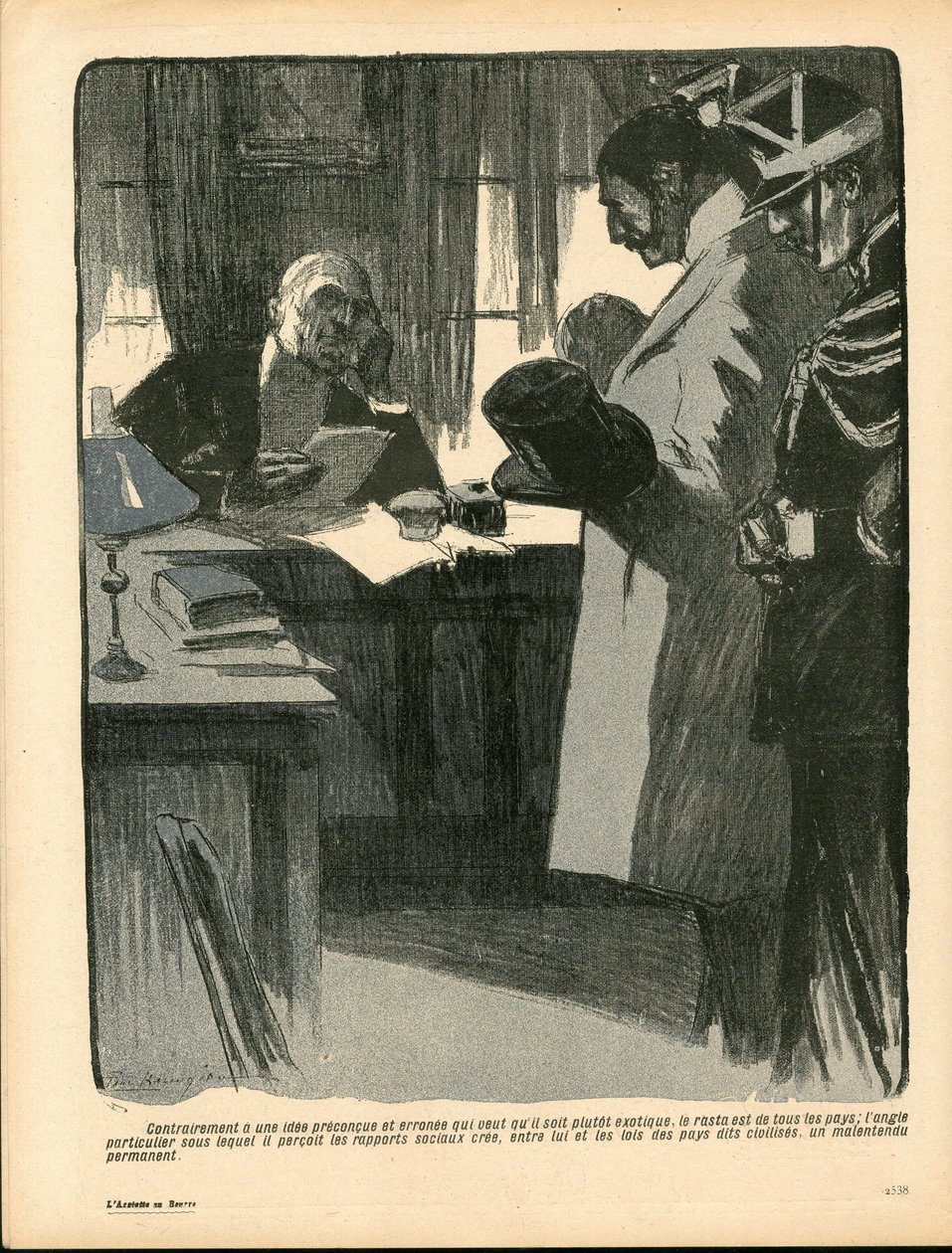The Butter Plate, Satirical in Colors by Paul Balluriau