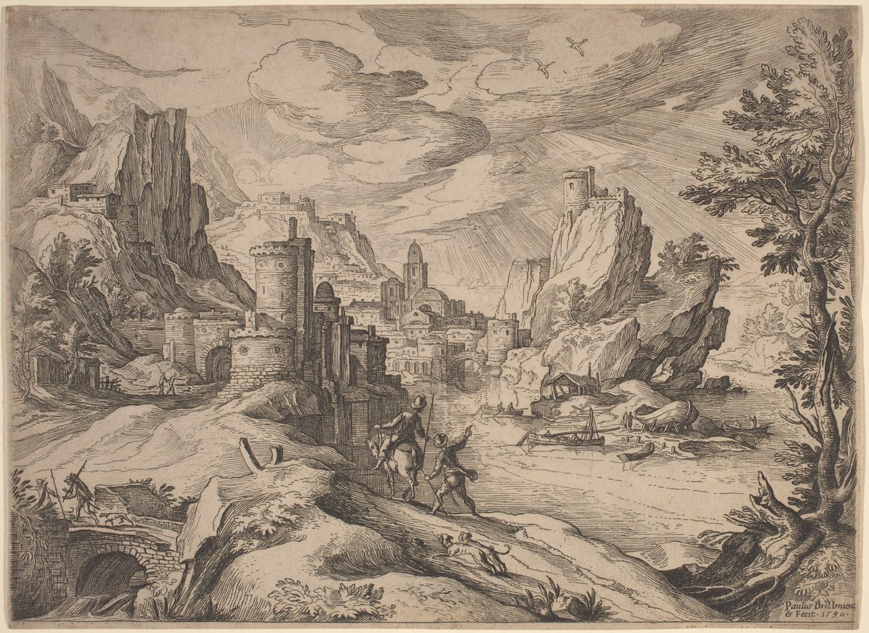River Landscape with Travelers by Paul Bril