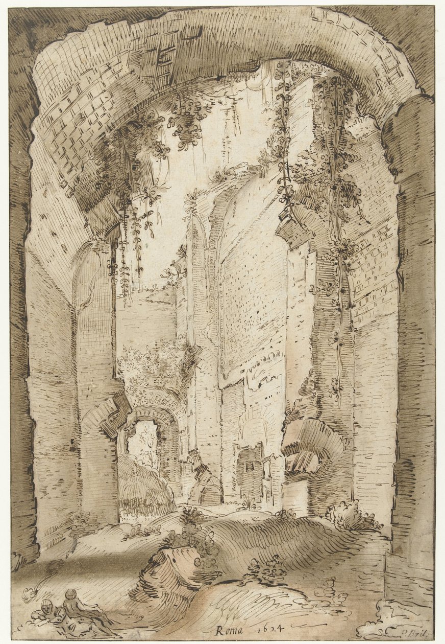 Ruins of the Palace of Septimius Severus on the Palatine by Paul Bril