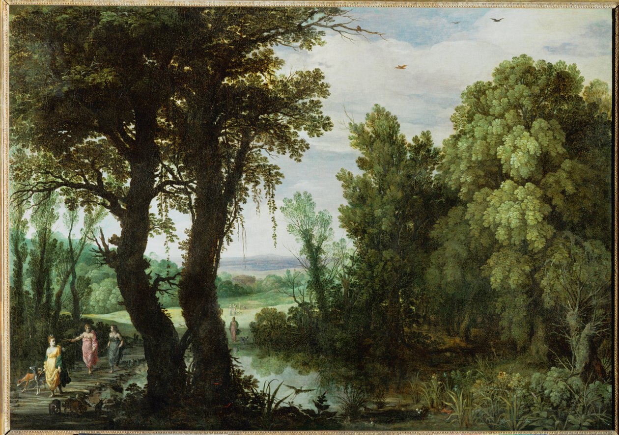 Diana and Her Nymphs Going to the Hunt by Paul Brill or Bril