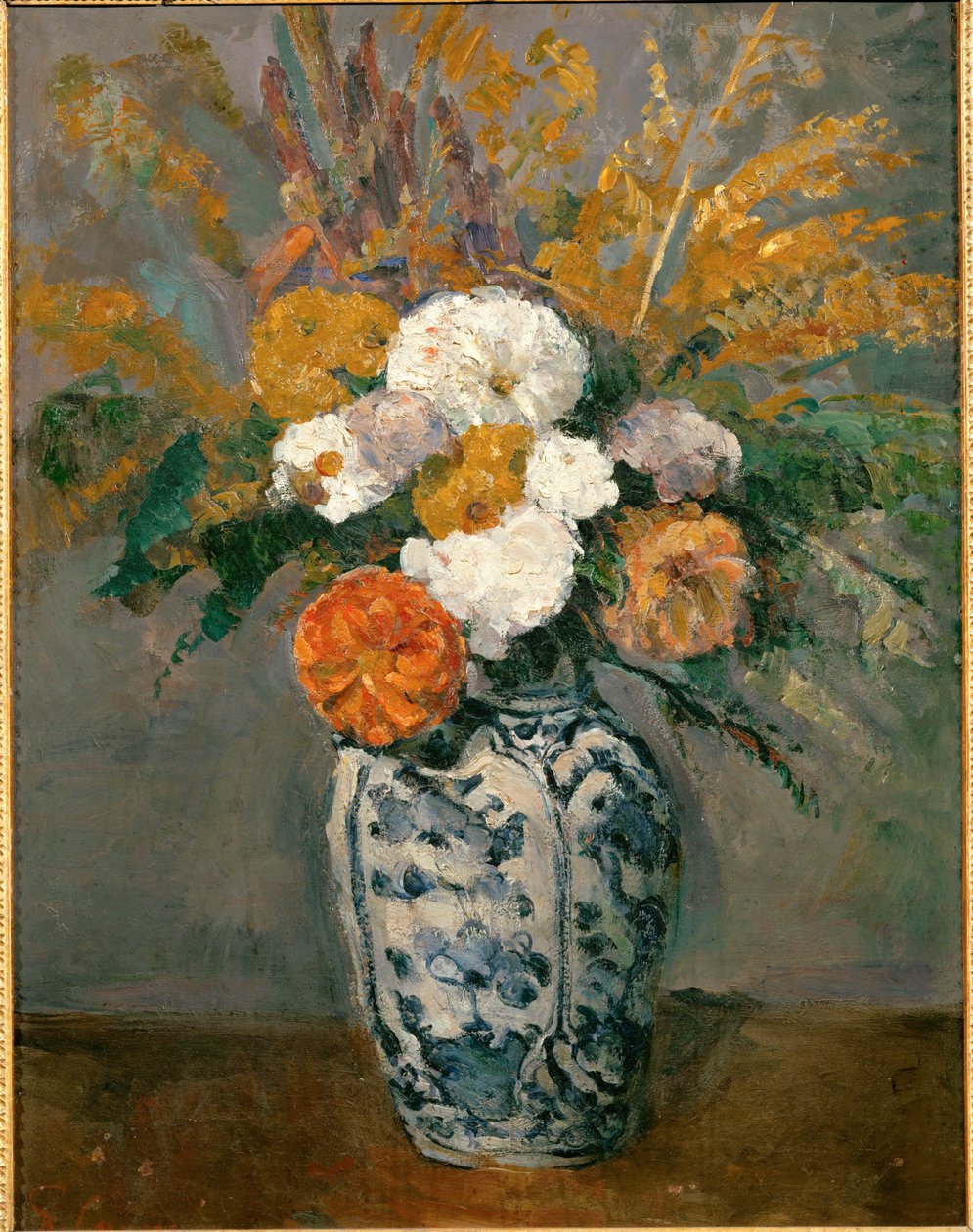 Dahlias by Paul Cezanne