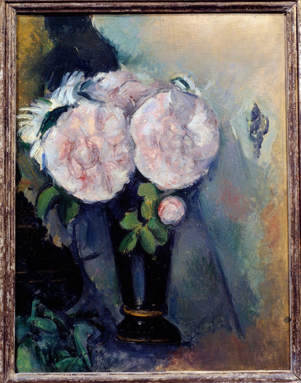 Flowers in a Blue Vase by Paul Cézanne