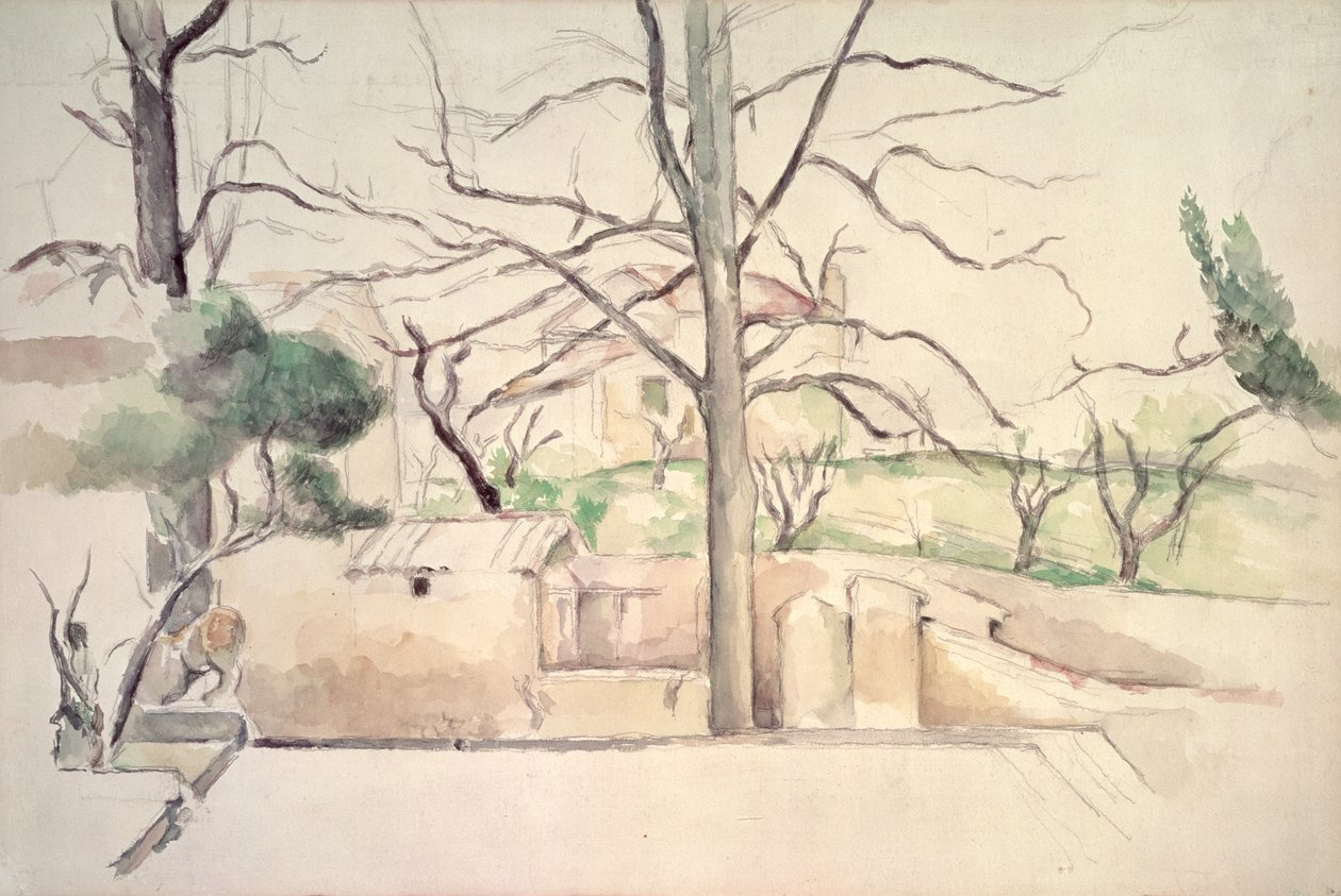 Jas de Bouffan in Winter by Paul Cezanne