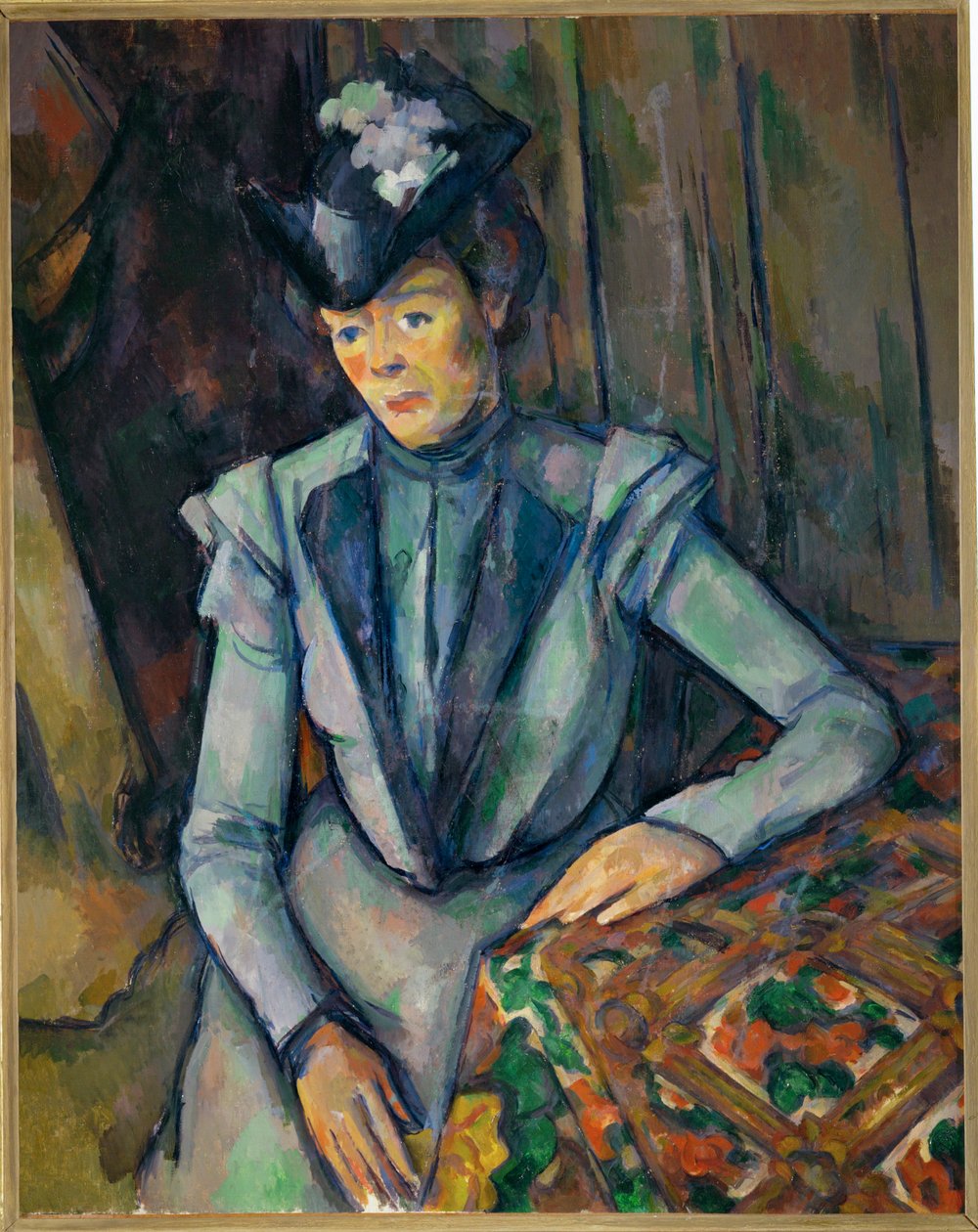Lady in Blue by Paul Cezanne