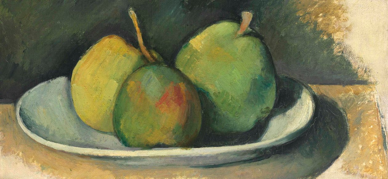 Pears on a White Plate by Paul Cézanne