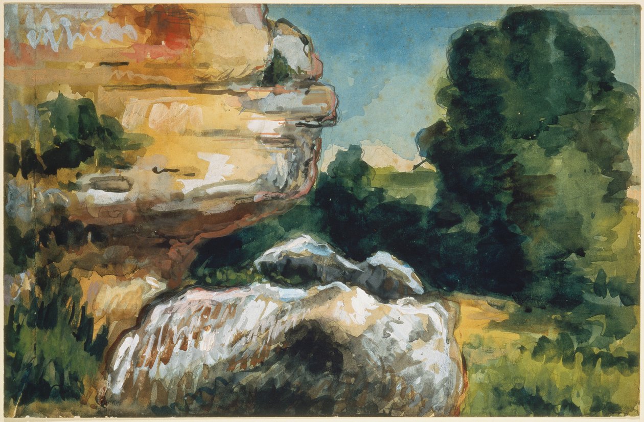 Rocks by Paul Cézanne