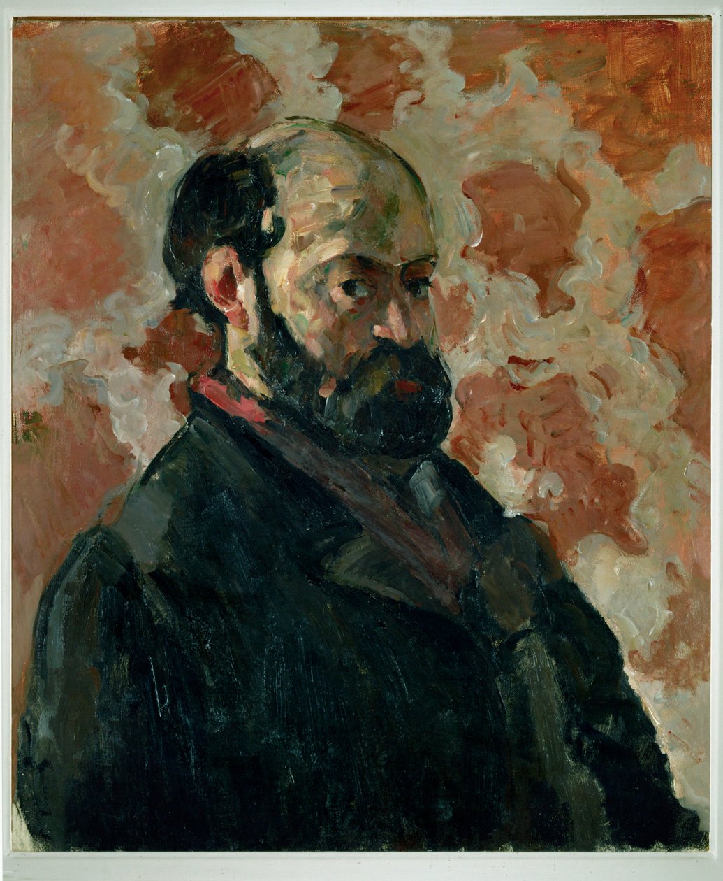 Self-Portrait Before a Pink Background by Paul Cezanne