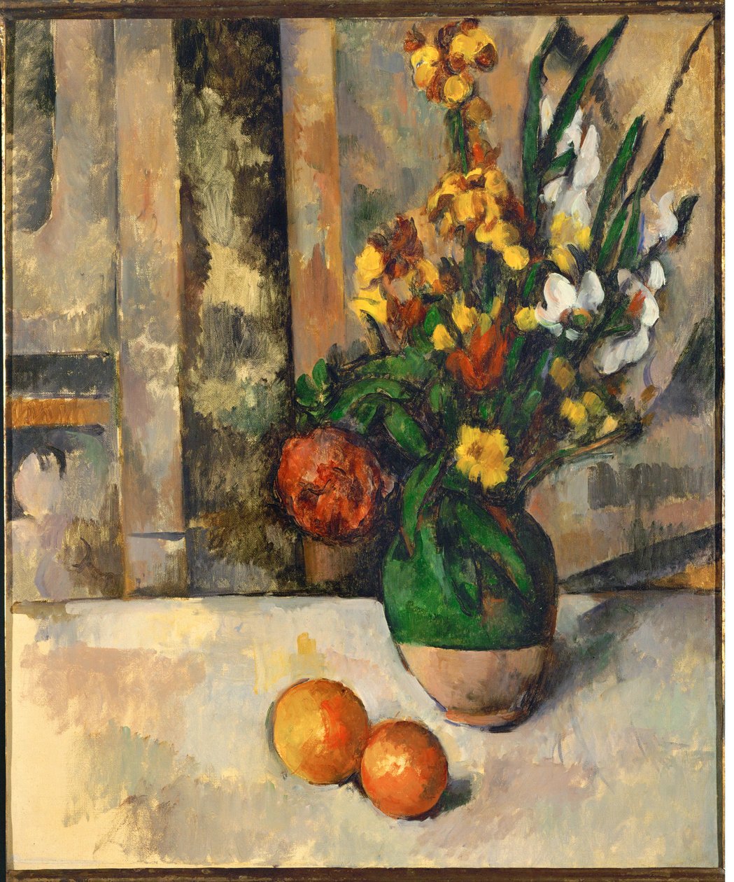 Vase and Apples by Paul Cezanne