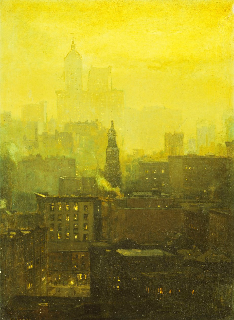 Urban Nocturne by Paul Cornoyer