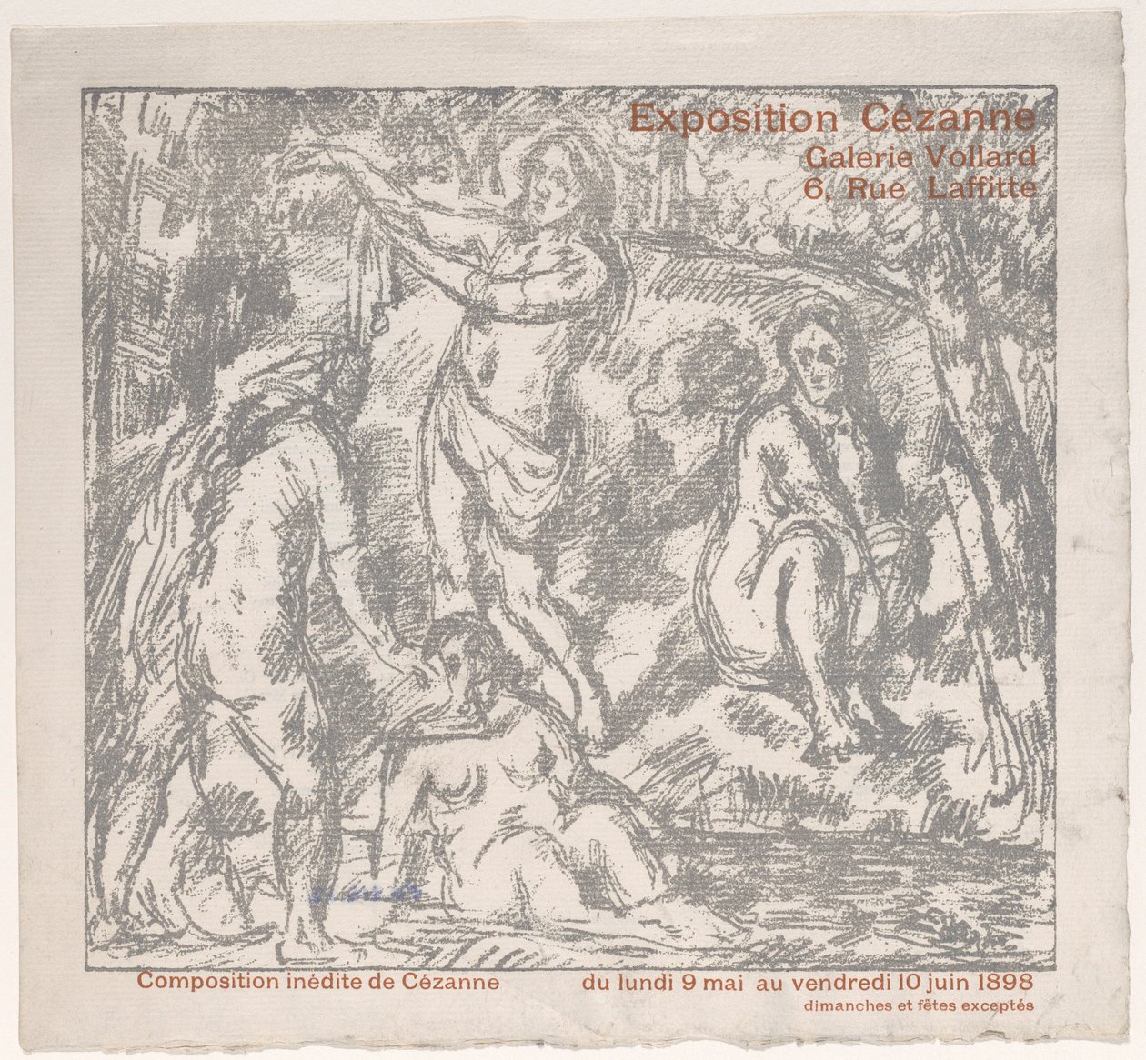 Exhibition Catalogue Cover for a Cézanne Show at the Galerie Vollard May 9-June 10, 1898 by Paul Cézanne