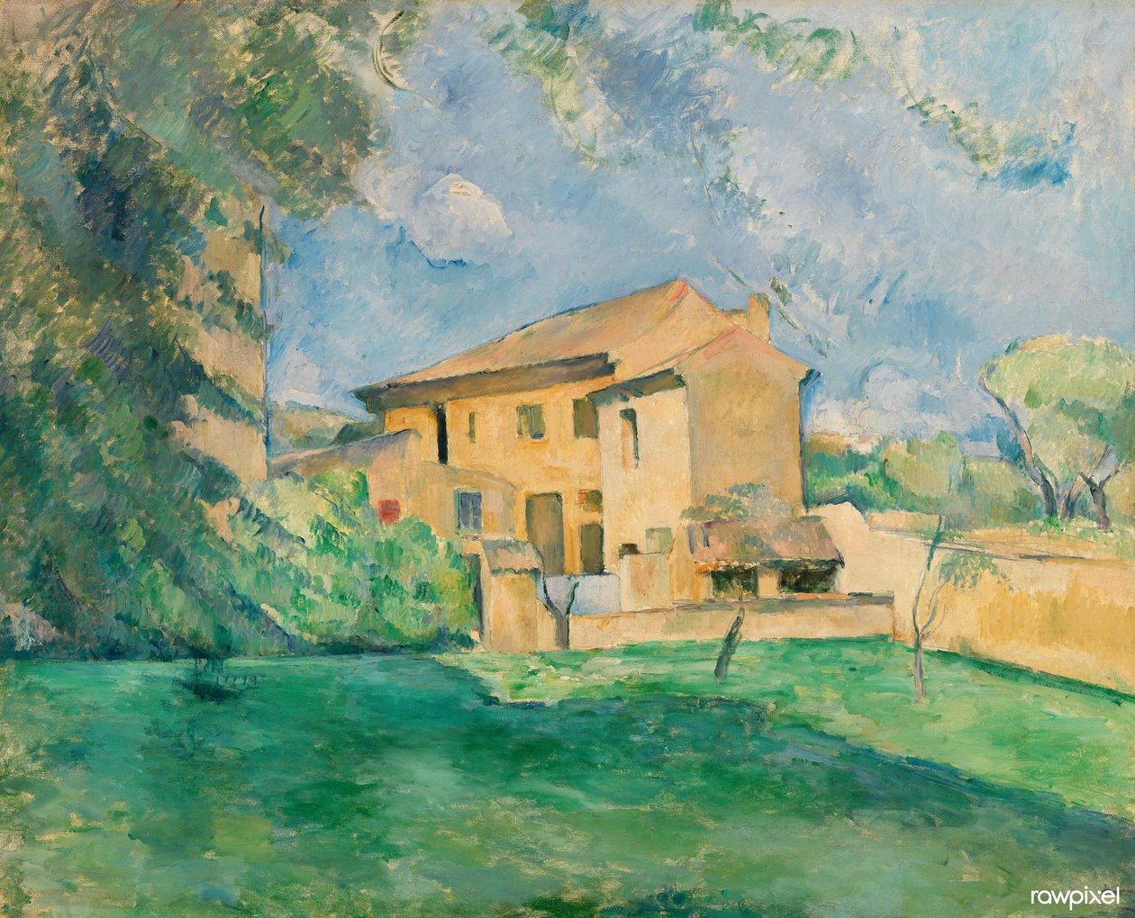 The Farm at the Jas de Bouffan by Paul Cézanne