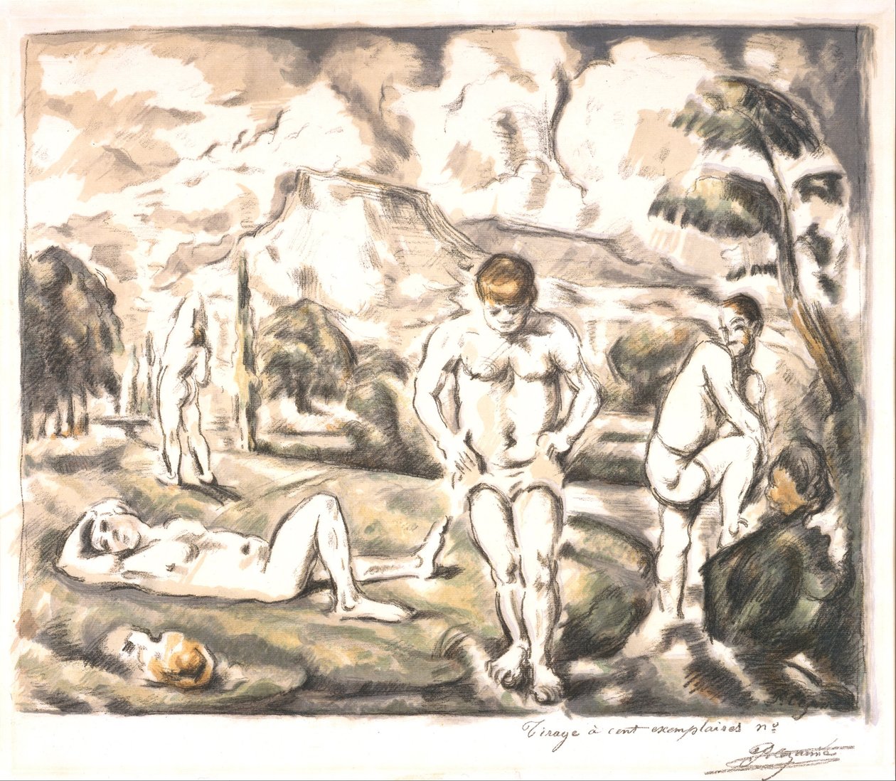 The Bathers (large plate) by Paul Cézanne: Fine art print