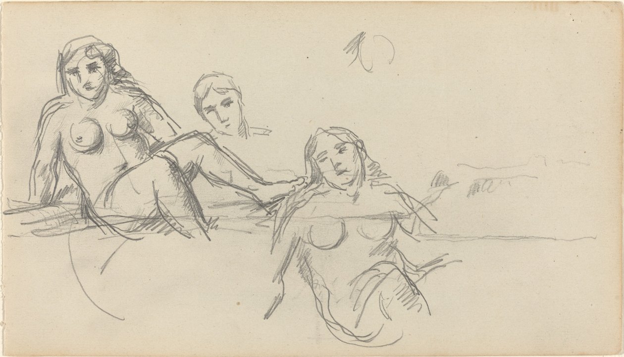Seated Bather [verso] by Paul Cézanne
