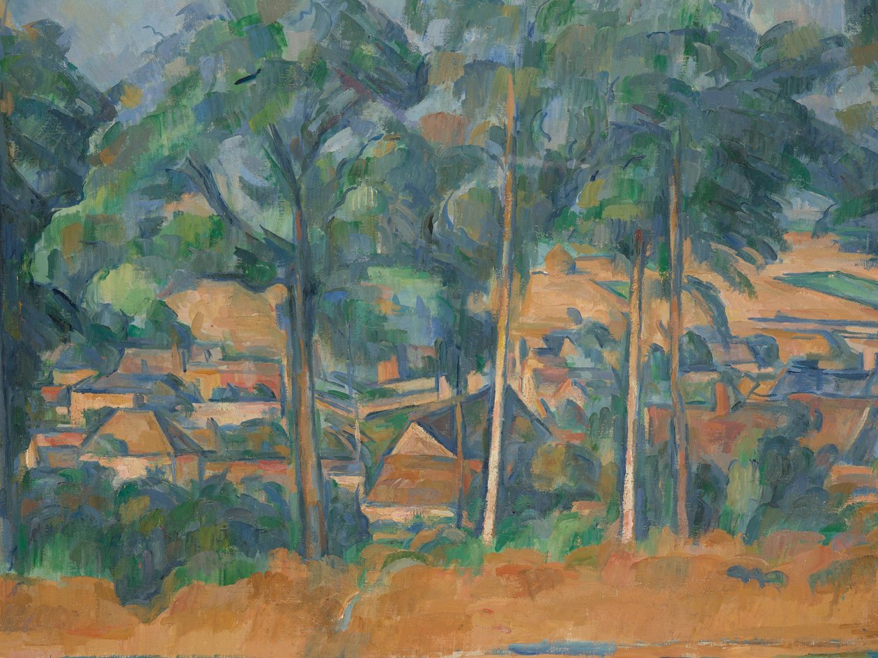 Village Behind Trees, c.1898 by Paul Cézanne