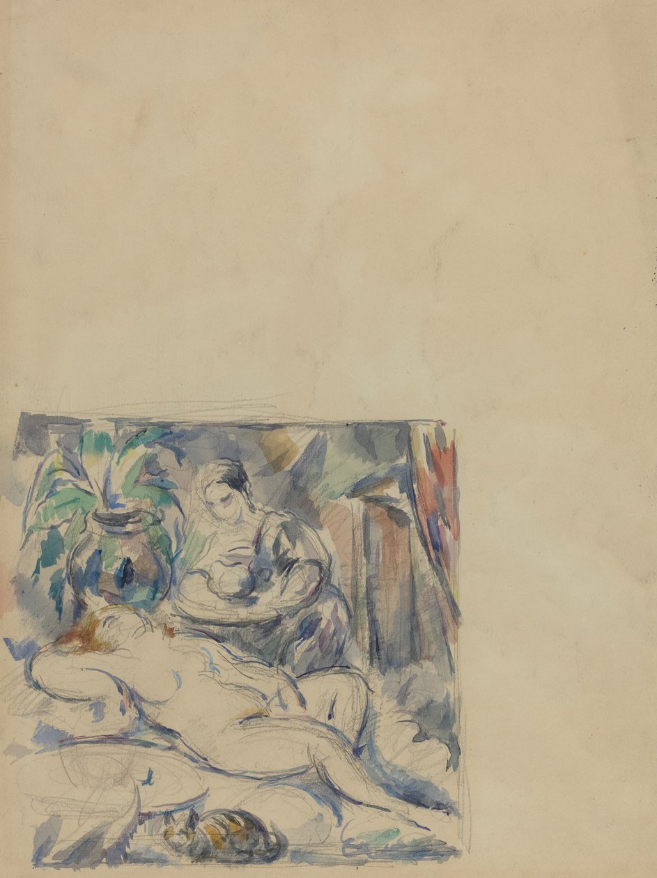 Waking Up (verso) by Paul Cézanne