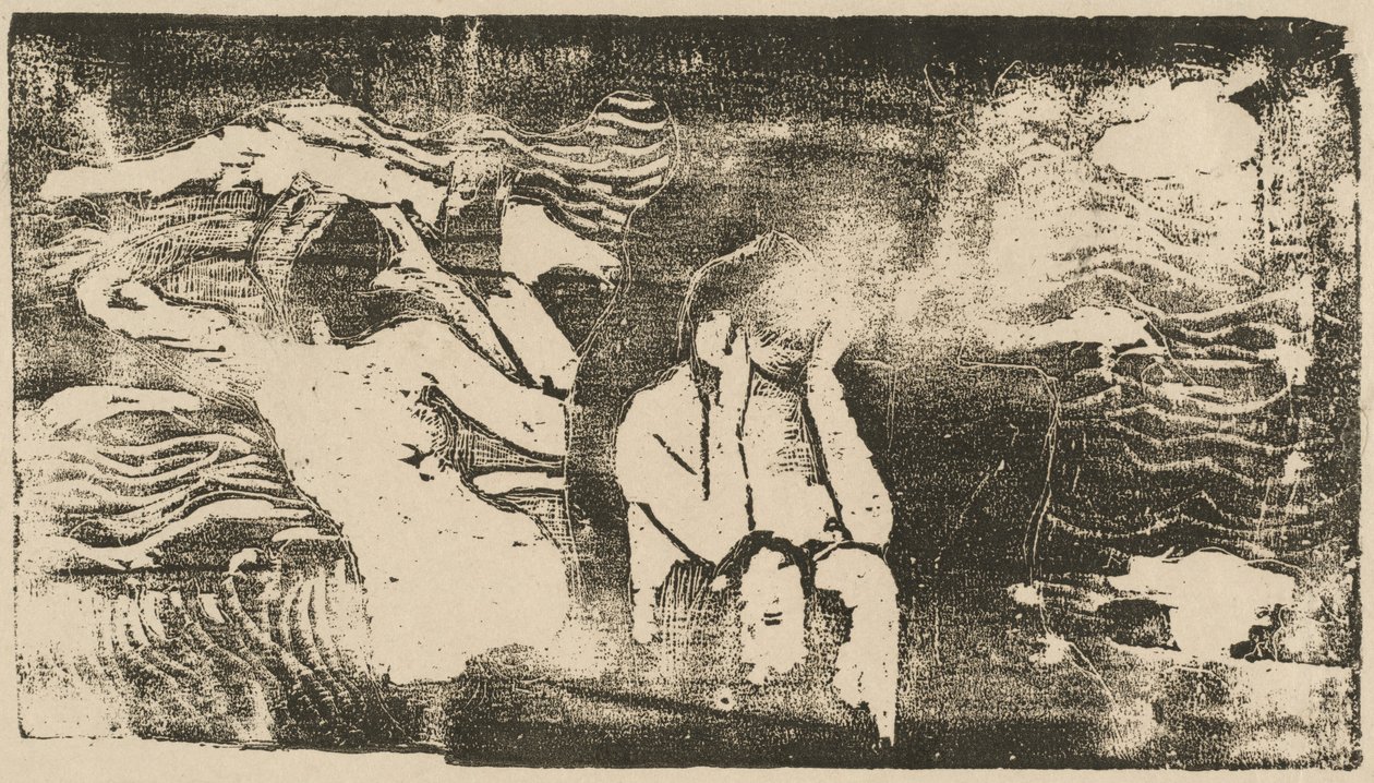 At the Black Rocks, in or after 1895 by Paul Gauguin