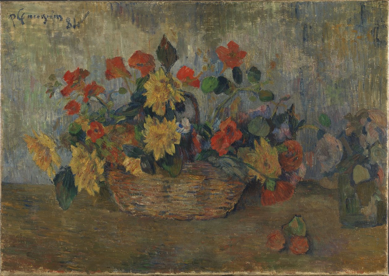 Basket of Flowers by Paul Gauguin