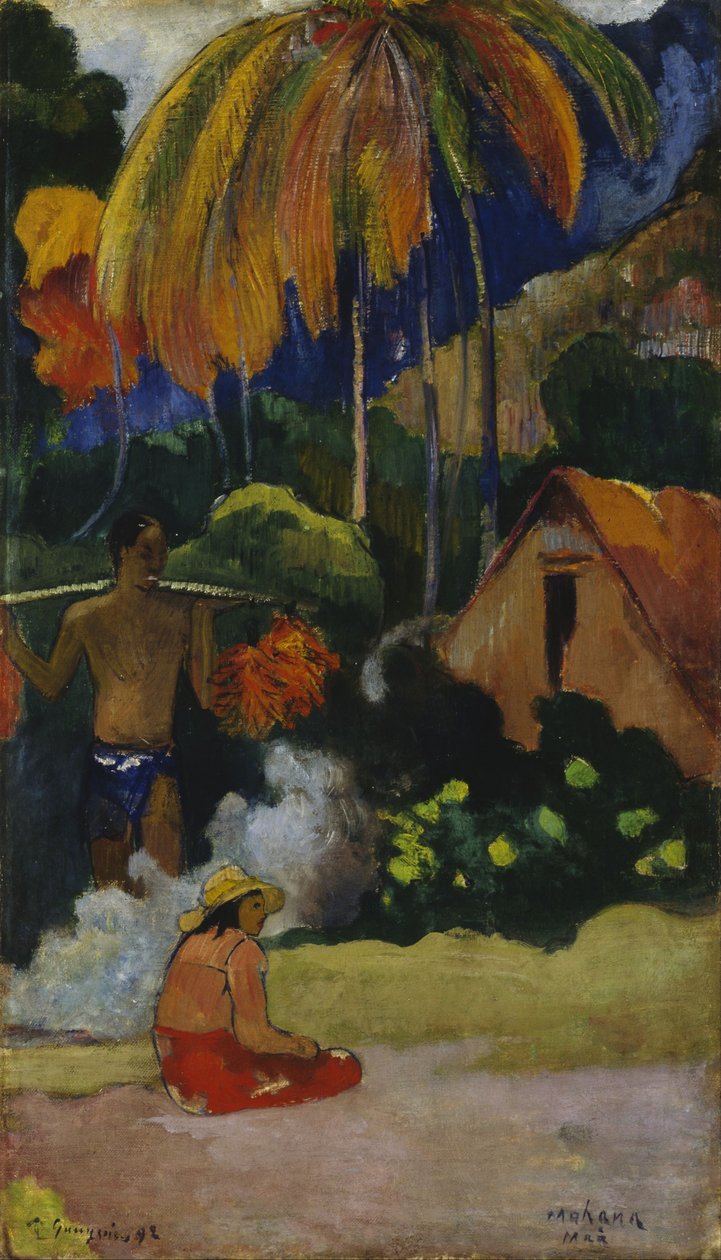 Mahana Maa Landscape in Tahiti by Paul Gauguin
