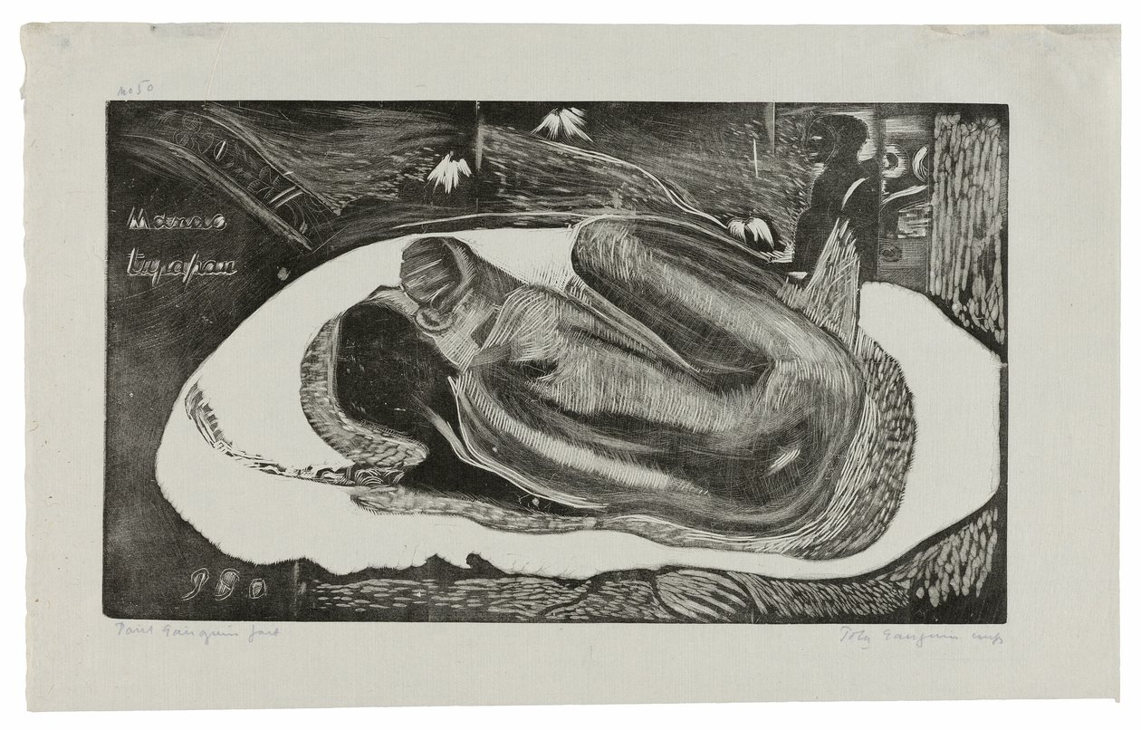 Manao tupapau (She Thinks of the Ghost or The Ghost Thinks of Her), from the Noa Noa Suite by Paul Gauguin