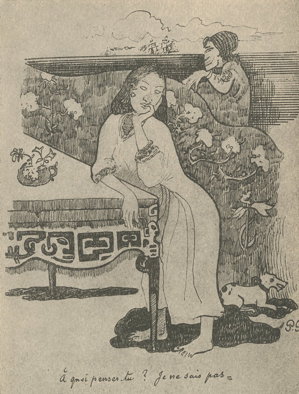 Of What Are You Thinking I Do Not Know, 1936 by Paul Gauguin
