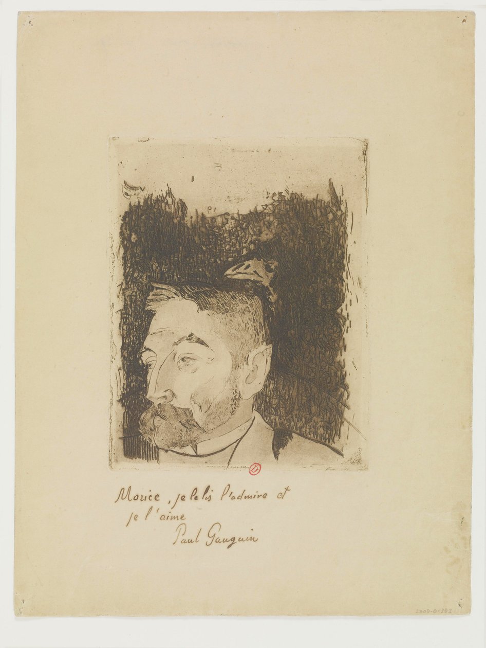 Portrait of Stéphane Mallarmé by Paul Gauguin